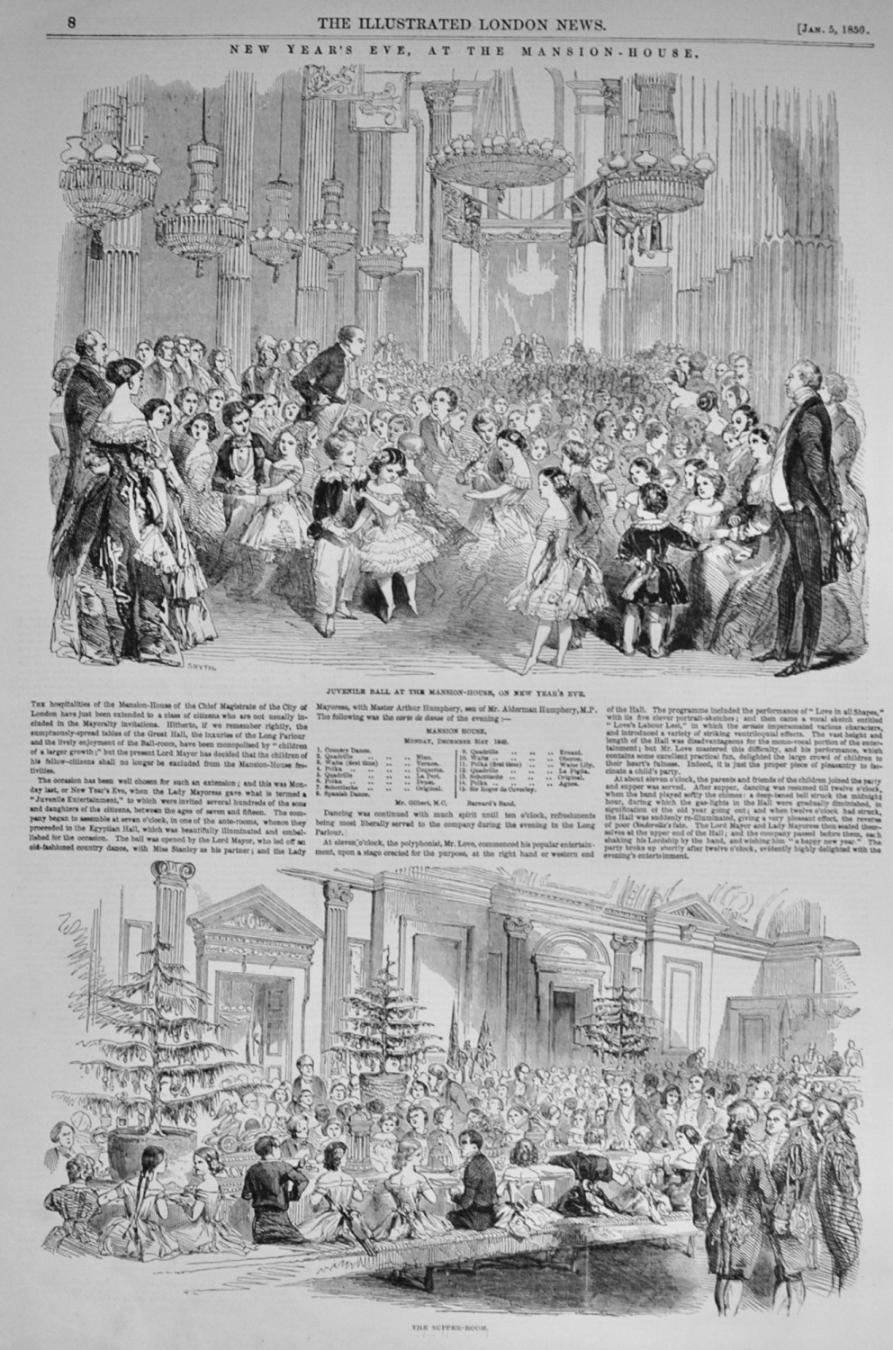 Juvenile Ball at the Mansion House - 1850