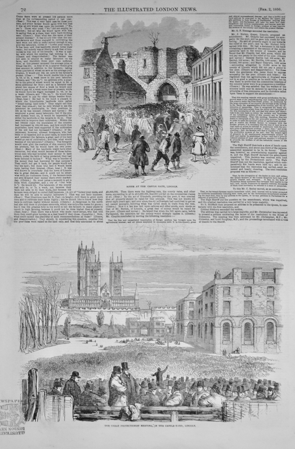 Protectionist Meeting at Lincoln - 1850