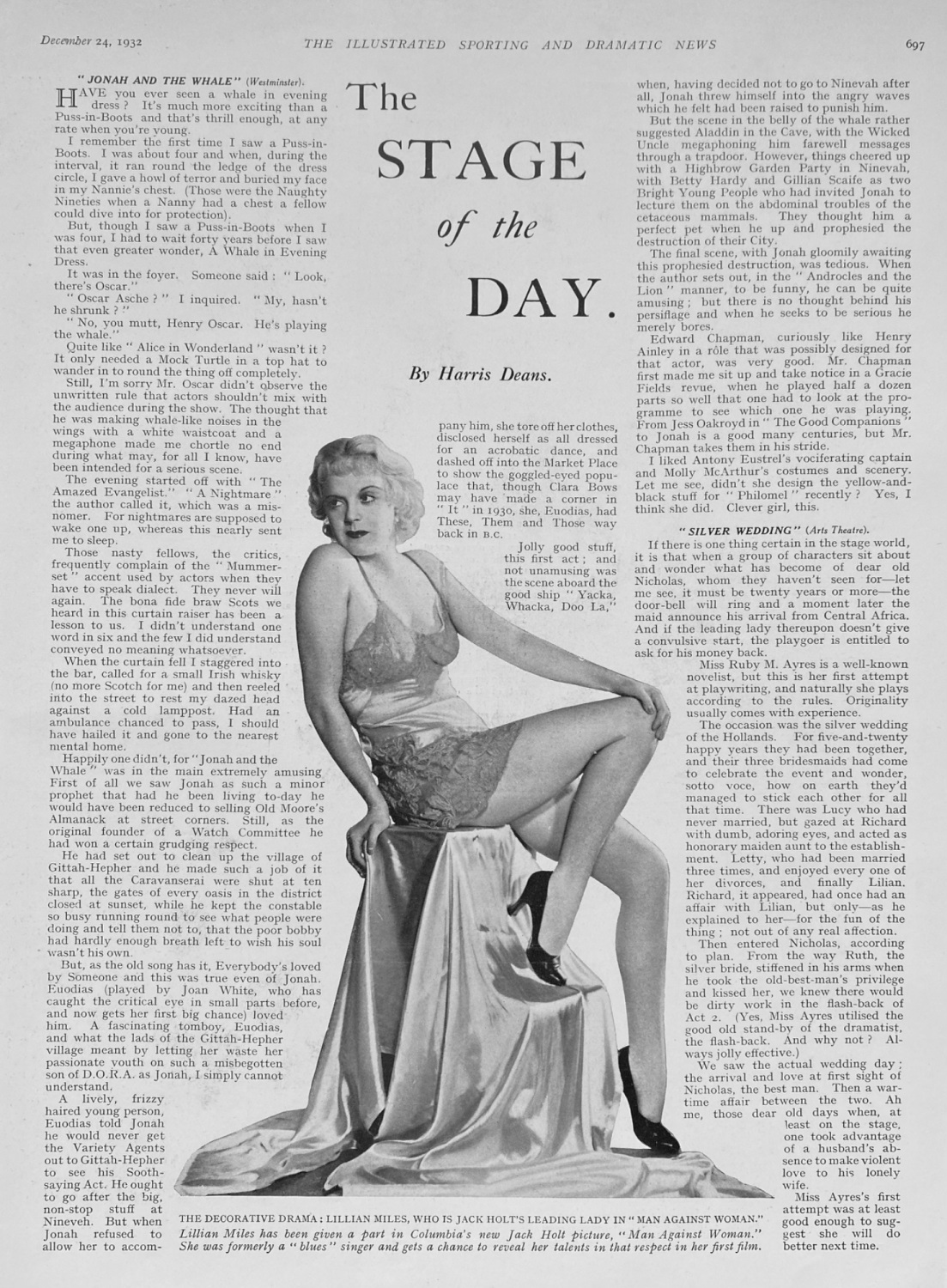 The Stage of the Day.  December 24th 1932.