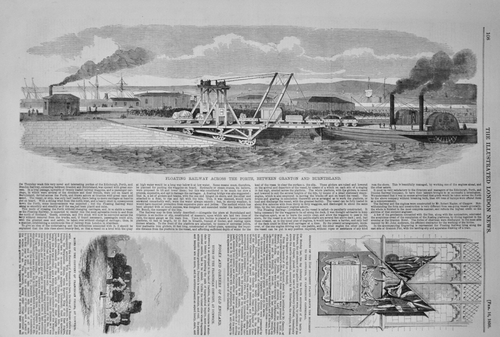 Floating Railway across the Forth - 1850