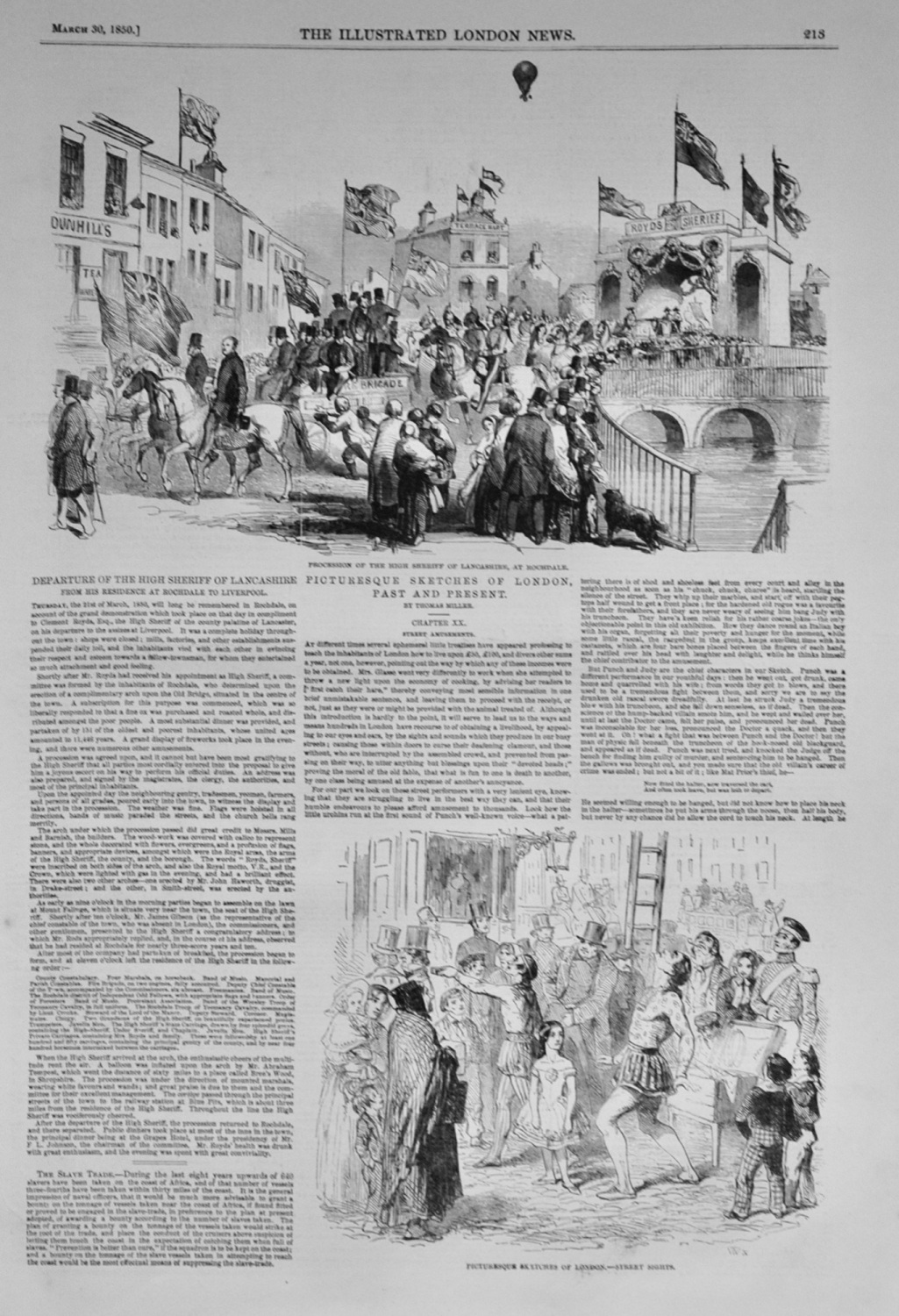 Departure of the High Sheriff of Lancashire to Liverpool - 1850