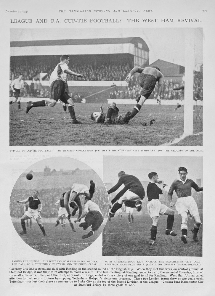 League and F.A. Cup-Tie Football :  The West Ham Revival.  1932.