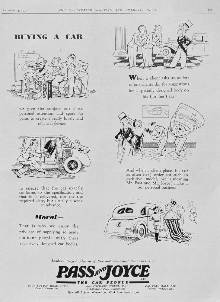 Pass and Joyce Ltd. (The Car People.)  1932.