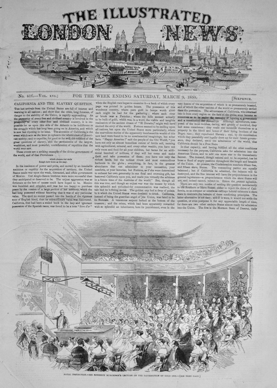 The Illustrated London News - March 9, 1850