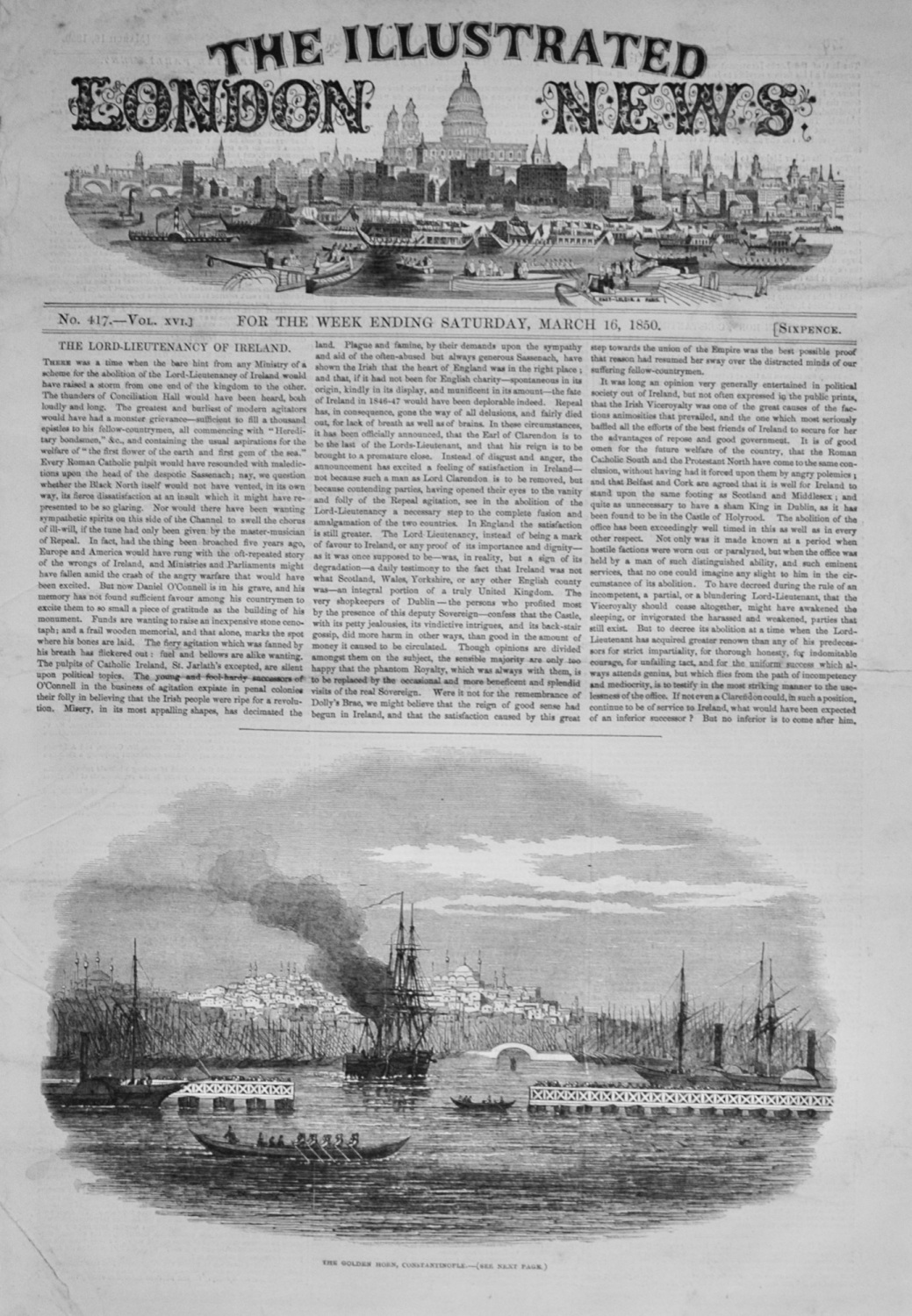 The Illustrated London News, March 16, 1850