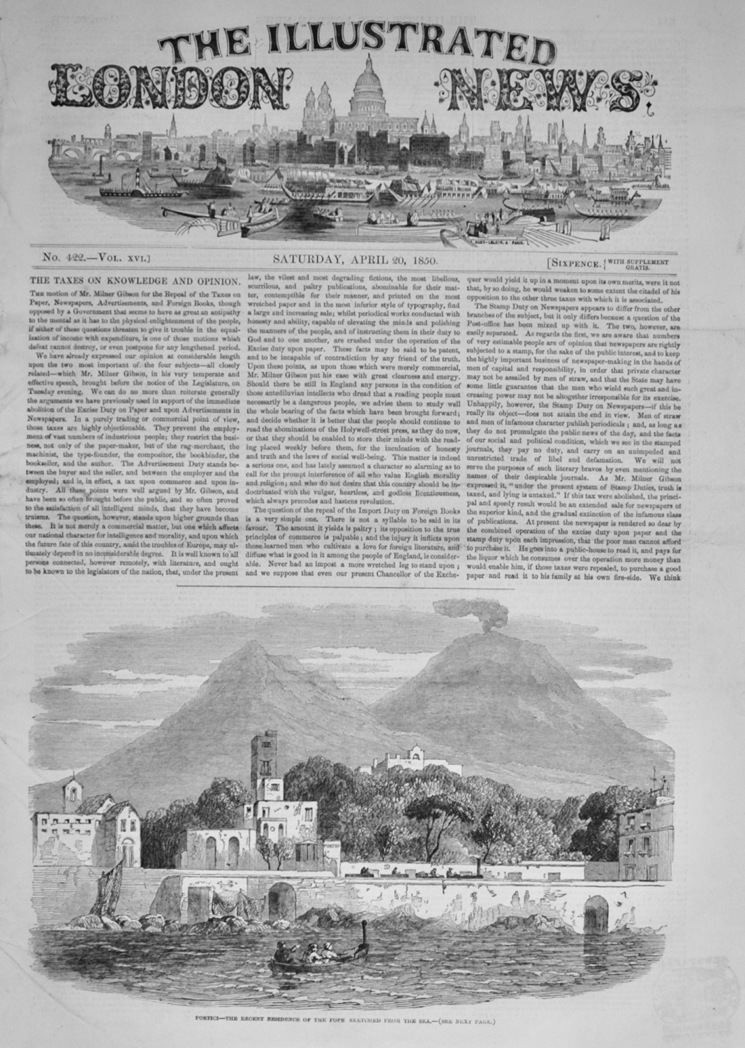 The Illustrated London News - April 20, 1850