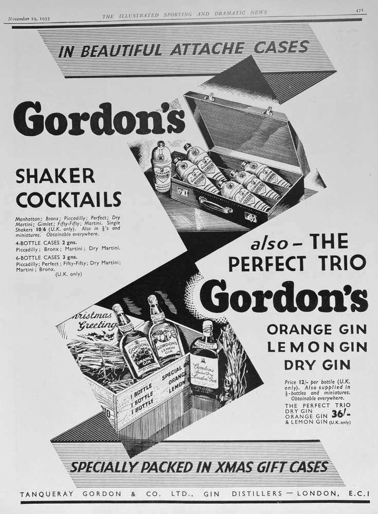Gordon's Gin.  1935
