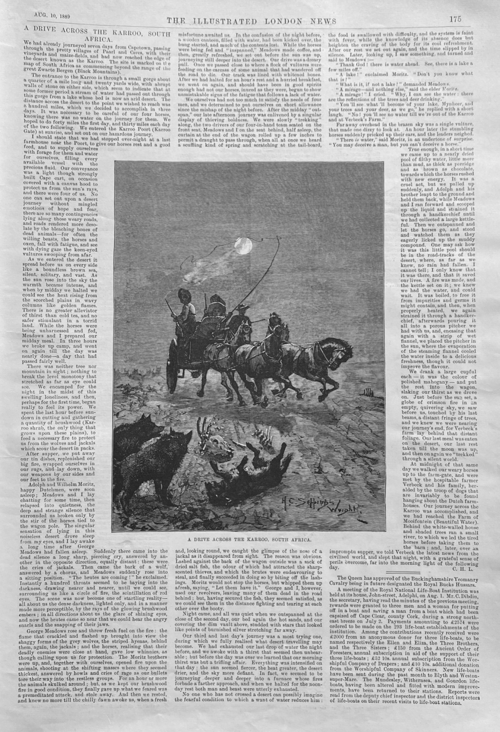 A Drive across the Karroo, South Africa - 1889