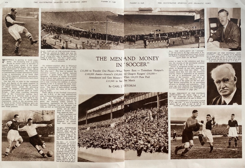 The Men and Money in "Soccer."  1936.