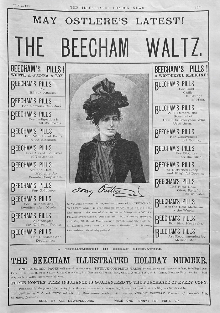 The Beecham Waltz - Advert - 1889