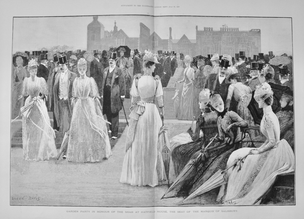 Garden Party at Hatfield House, in Honour of the Shah - 1889