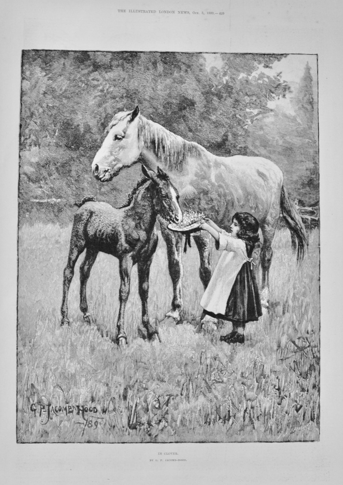 "In Clover" - 1889