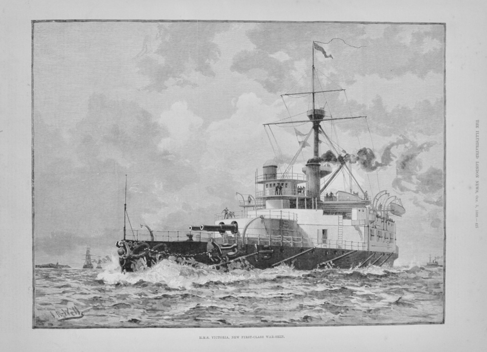 H.M.S. Victoria, Warship - 1889