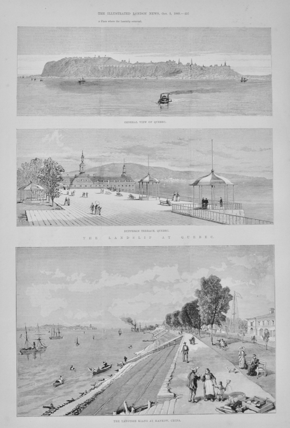 The Landslip at Quebec - 1889