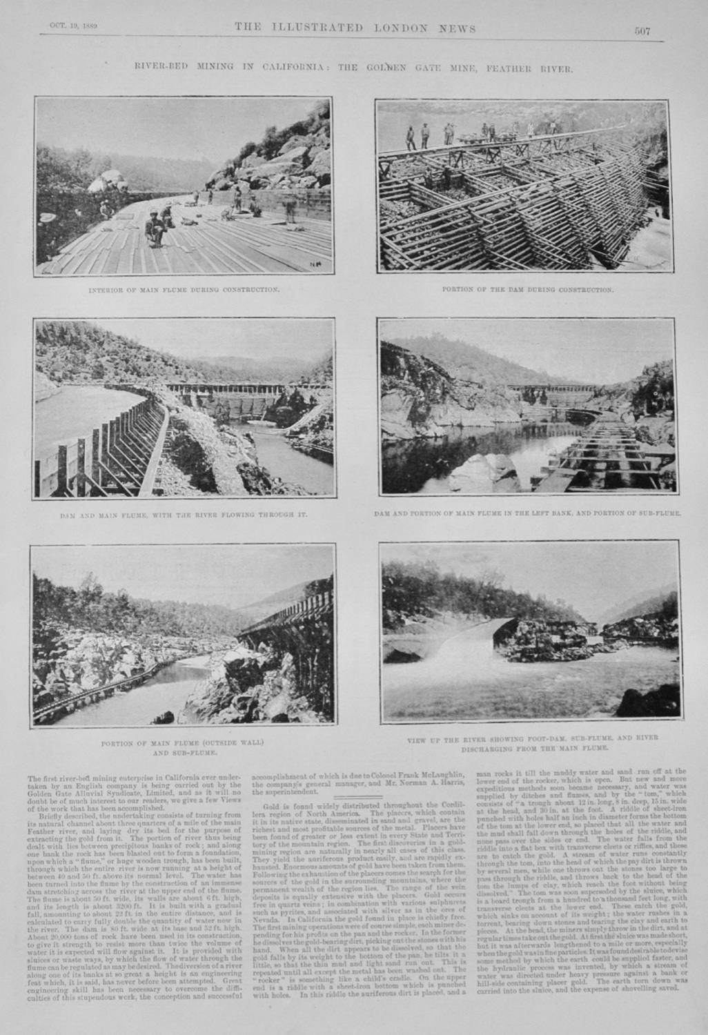 River-Bed Mining in California - 1889