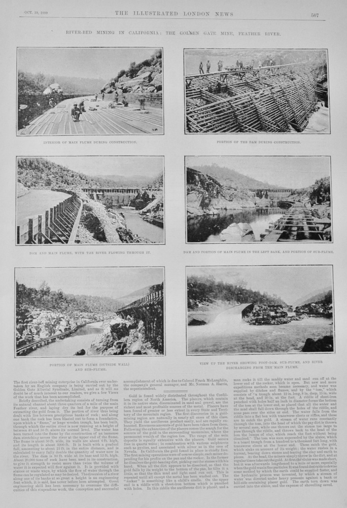 River-Bed Mining in California - 1889