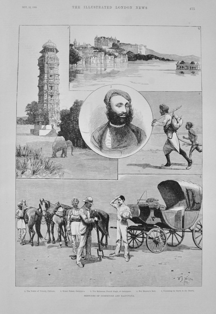 Sketches of Oodeypore and Rajputana - 1889