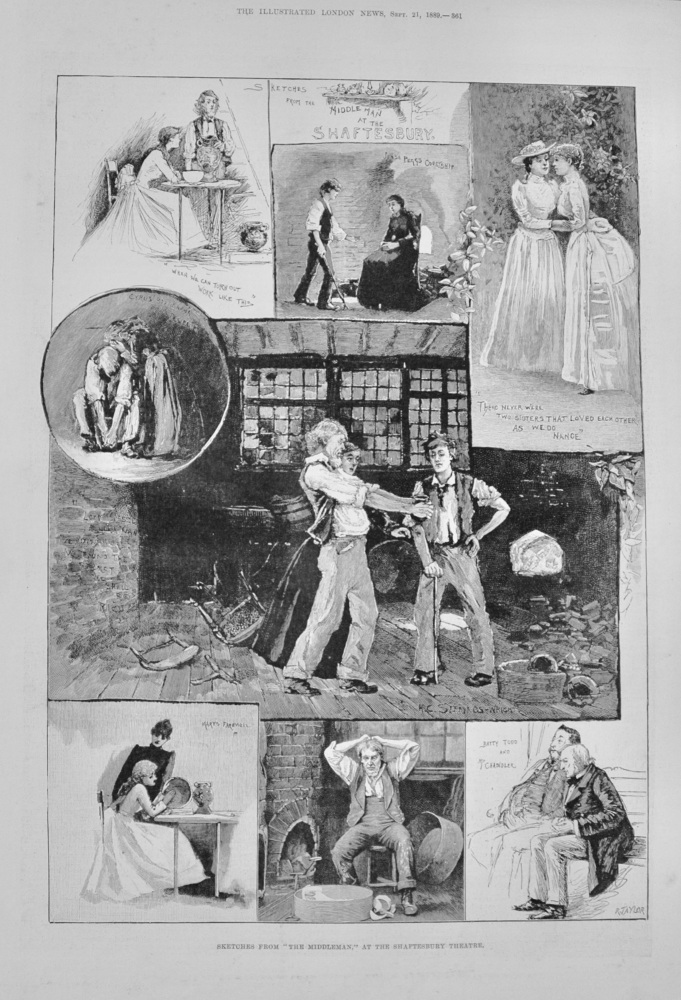 Sketches from "The Middleman" - 1889