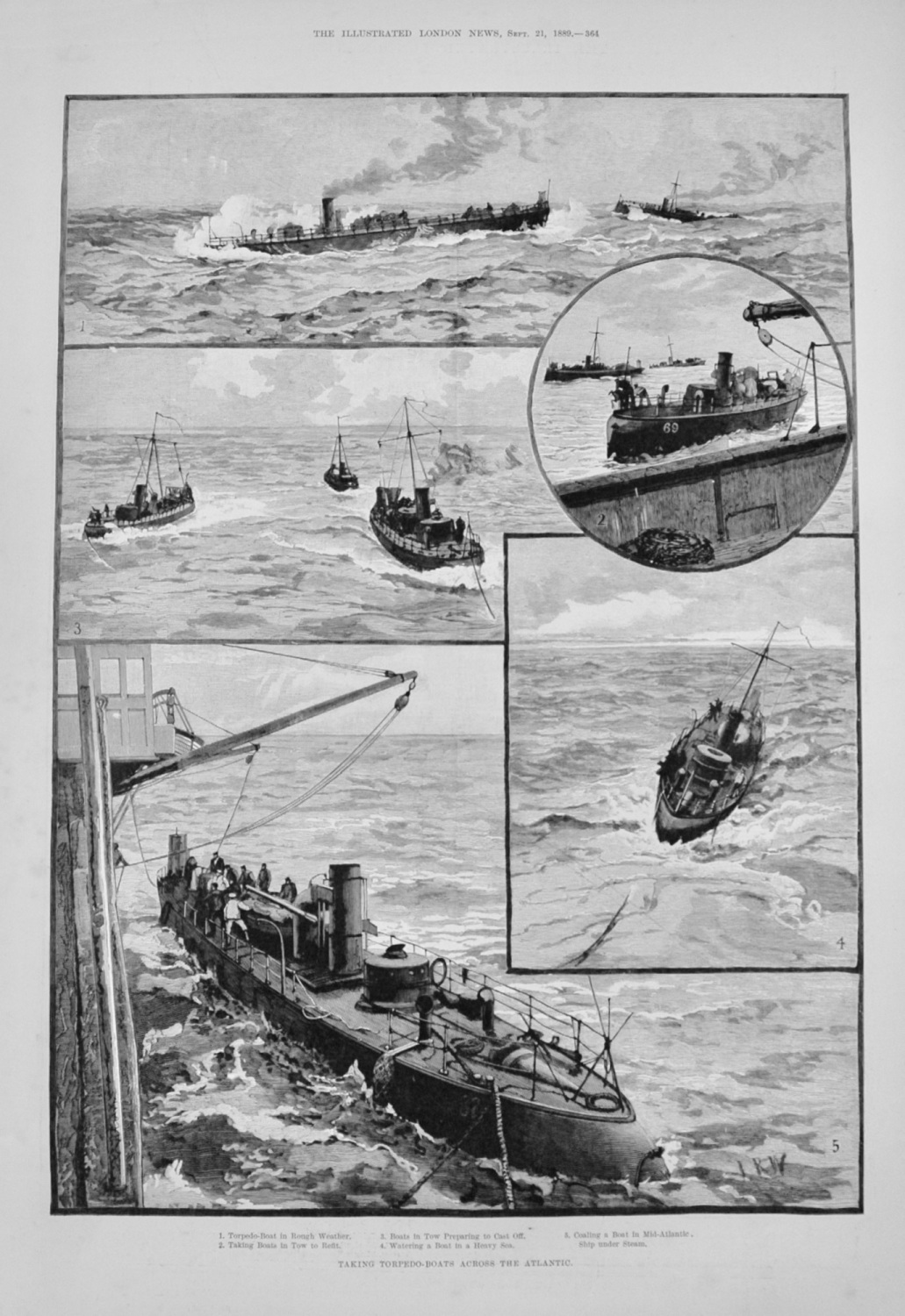 Taking Torpedo Boats across the Atlantic - 1889