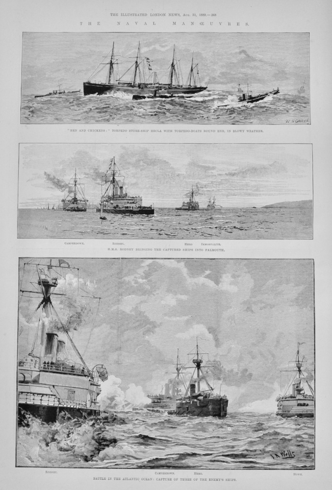 The Naval Manoeuvres - 1889
