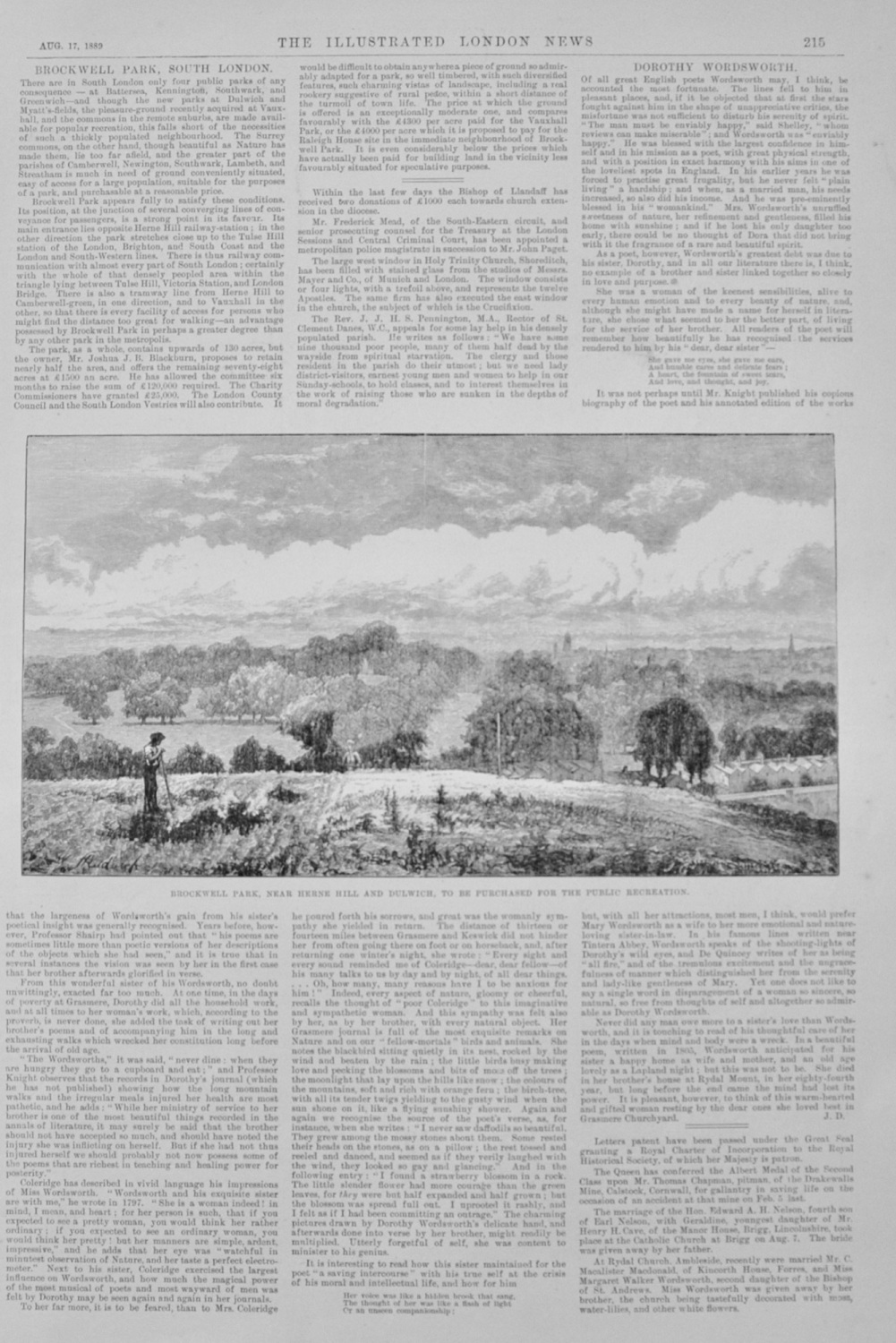 Brockwell Park, South London - 1889