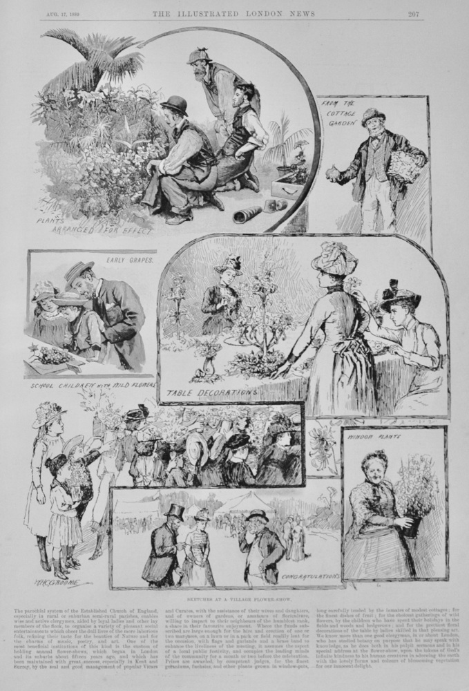 Sketches at a Village Flower Show - 1889