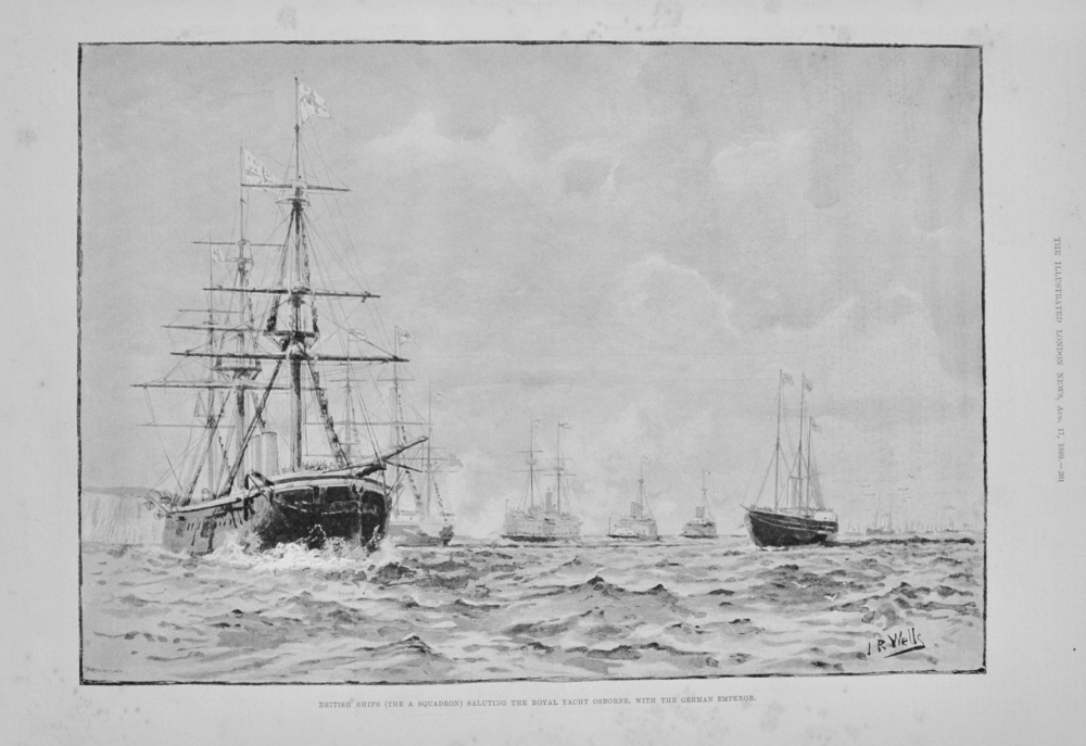 British Ships saluting the Royal Yacht "Osborne" - 1889