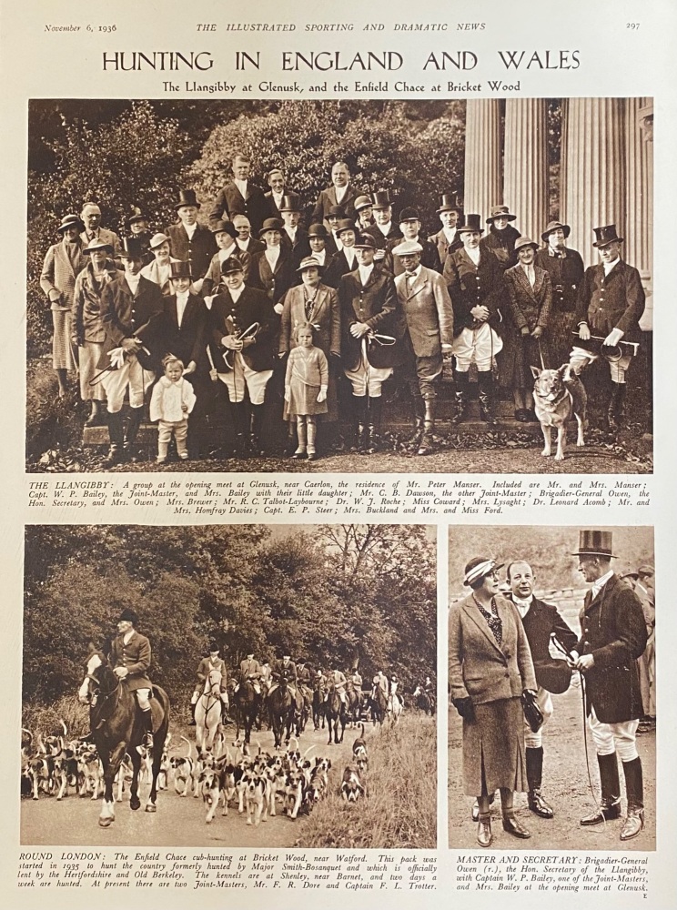 Hunting in England and Wales. 1936.