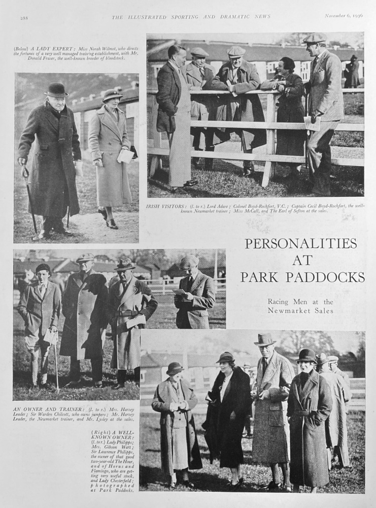 Personalities at Park Paddocks.  1936.