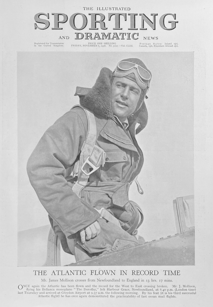 The Atlantic Flown in Record Time.  1936.