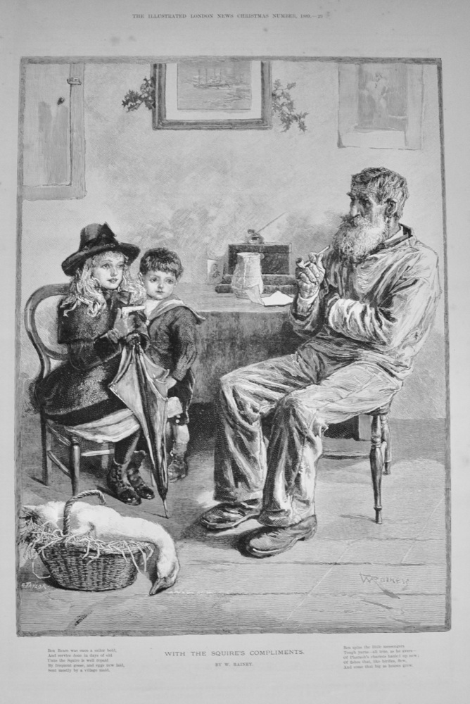"With the Squire's Compliments" by W. Rainey - 1889