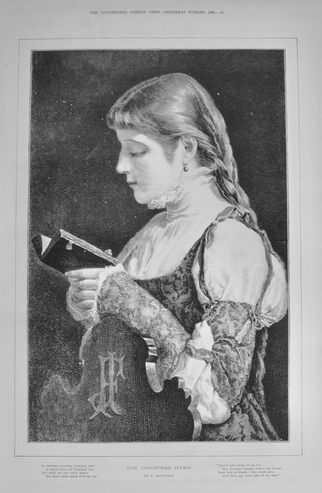 "The Christmas Hymn" by F Jacovace - 1889