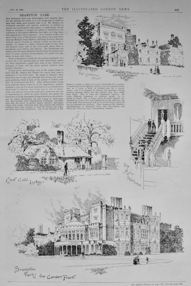 Brampton Park - Huntingdon - 1889