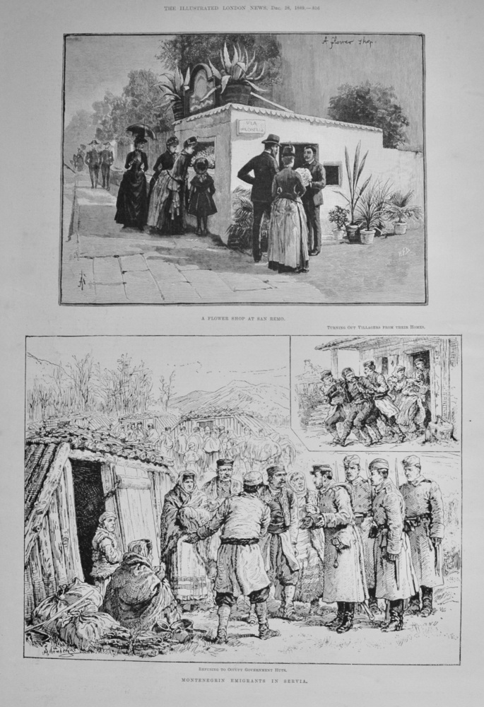 Montenegrin Emigrants in Servia - 1889