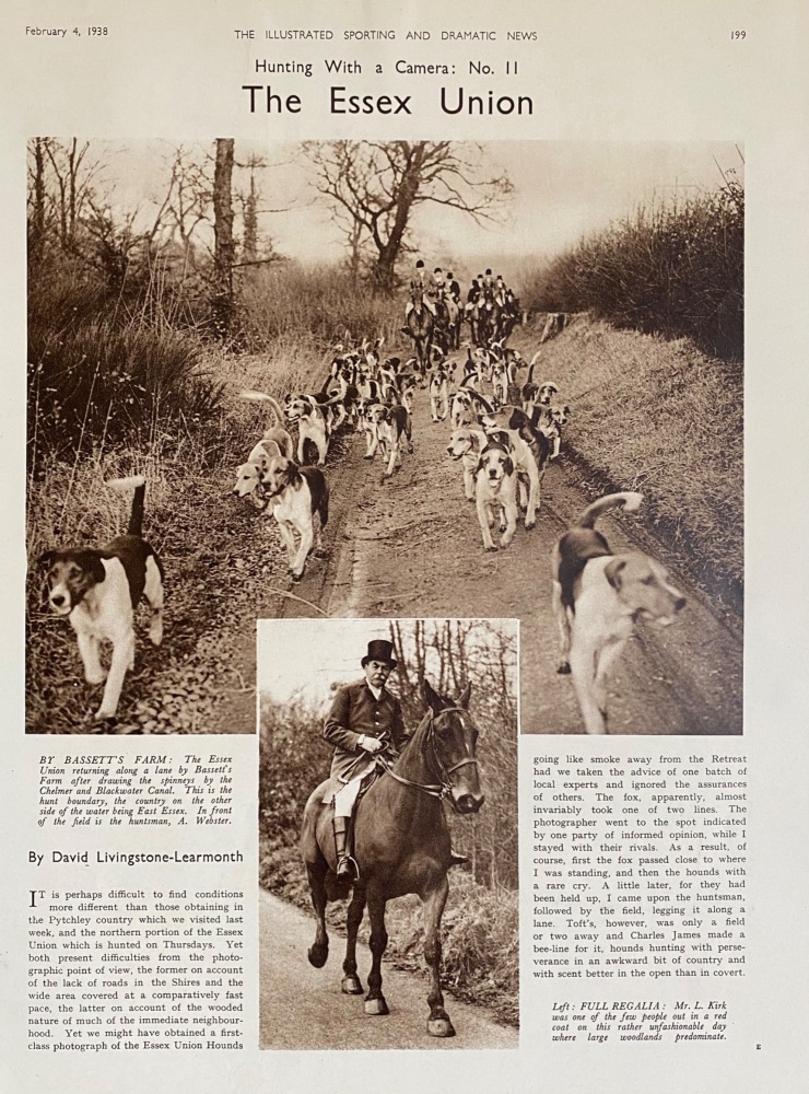 The Essex Union.  1938.  (Hunting).