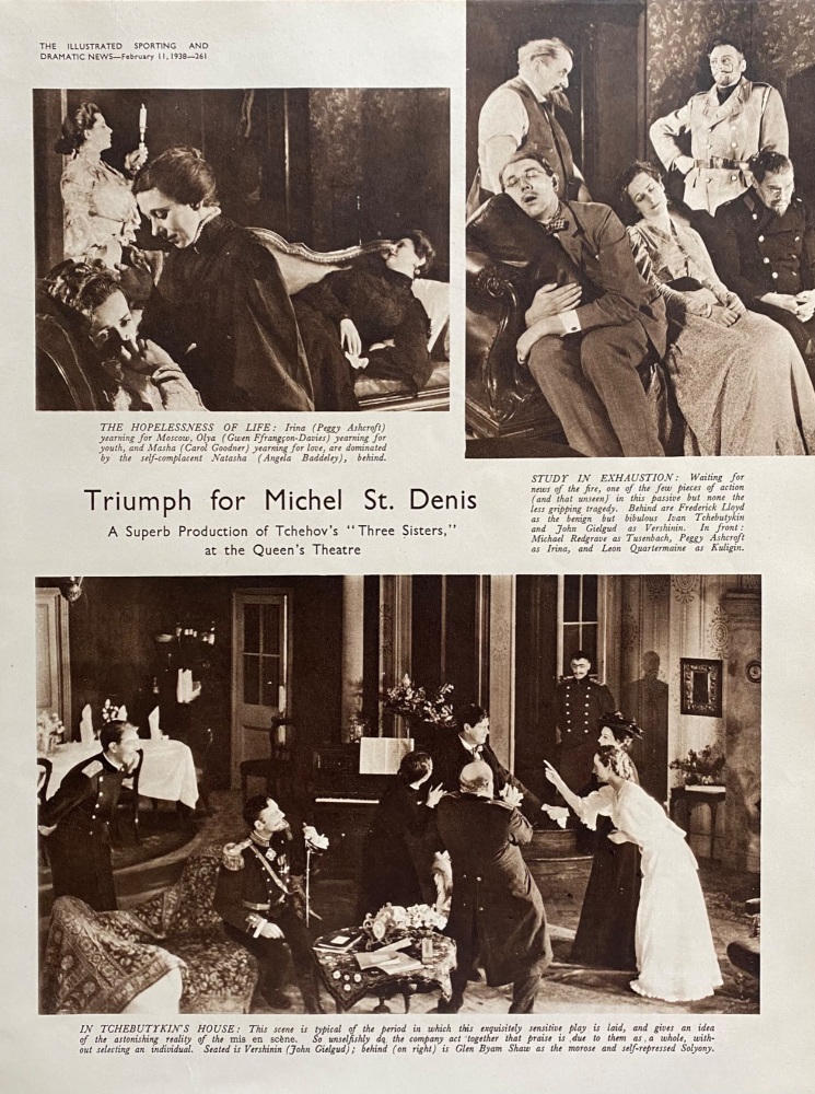 "Three Sisters," at the Queen's Theatre. 1938.