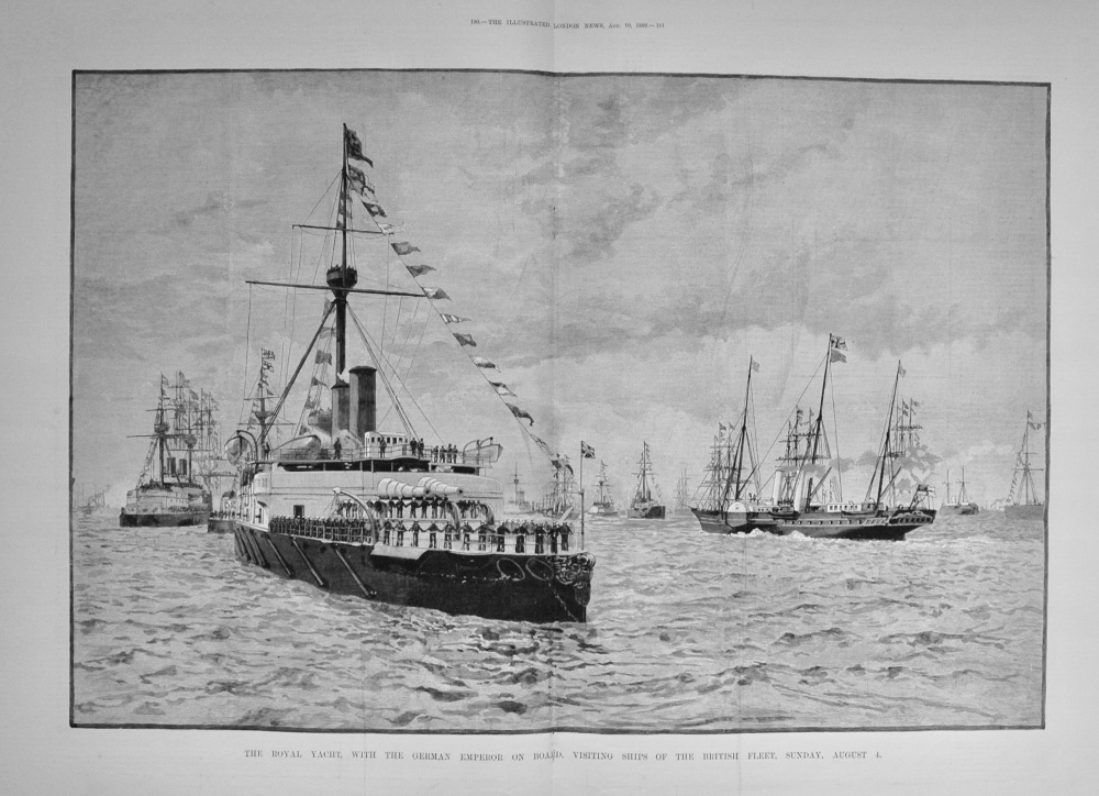 The Royal Yacht, visiting Ships of the British Fleet - 1889