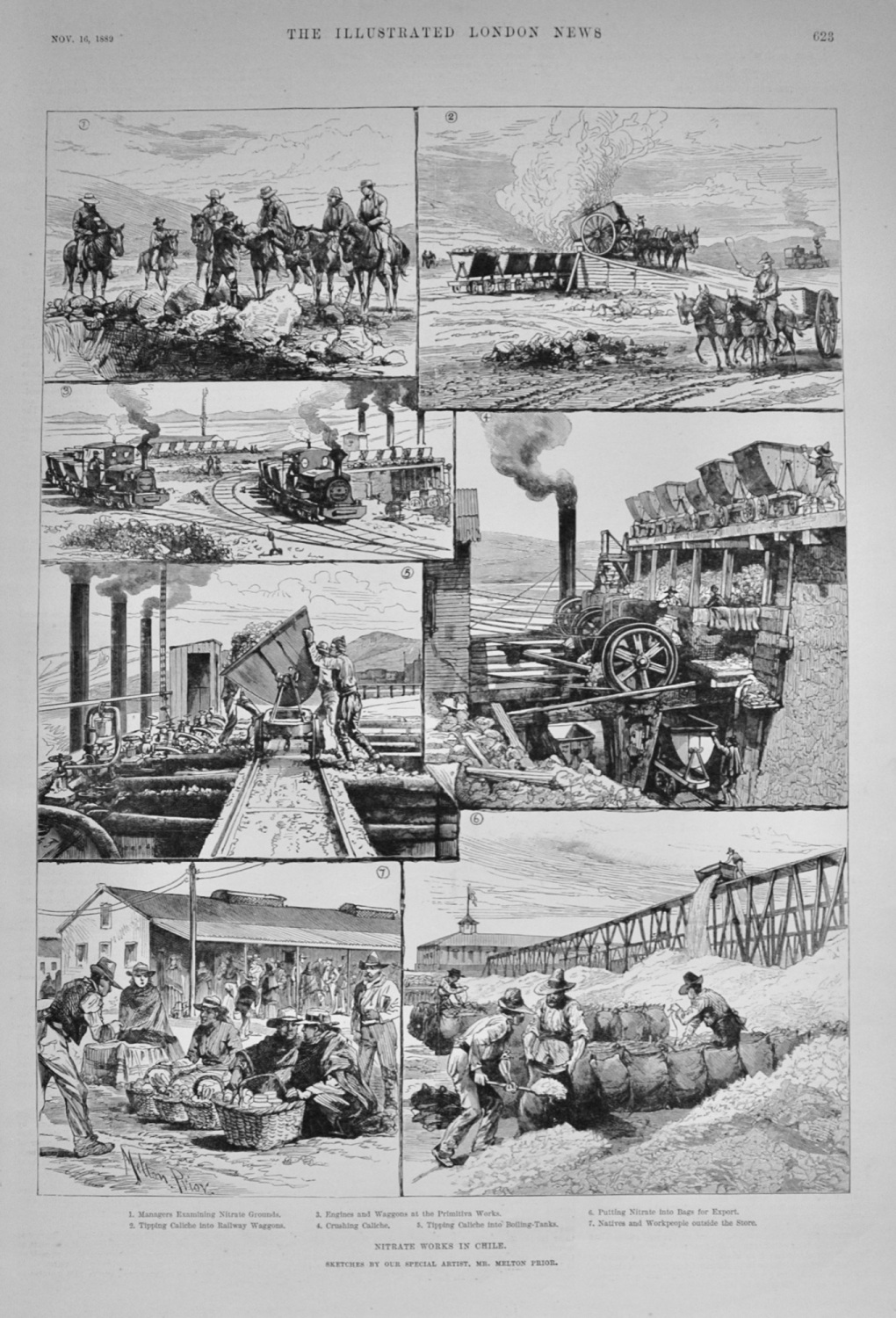 Nitrate Works in Chile - 1889