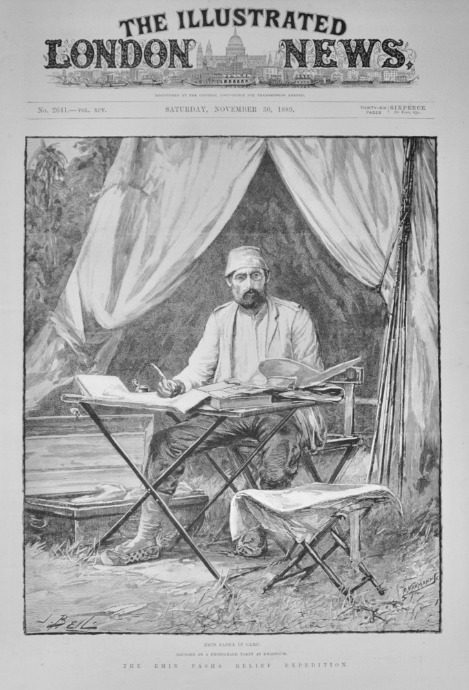 Emin Pasha in Camp - 1889