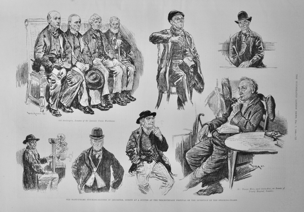 Old Hand-Frame Stocking Makers of Leicester - 1889