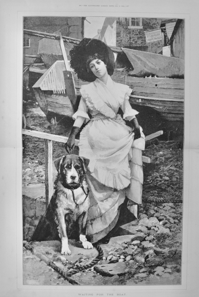 "Waiting for the Boat" - 1889