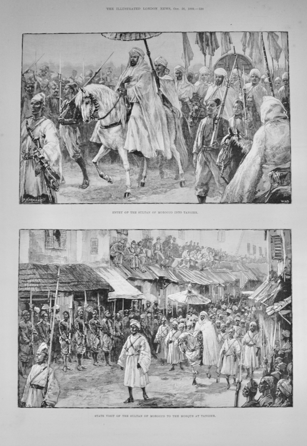 The Sultan of Morocco at Tangier - 1889