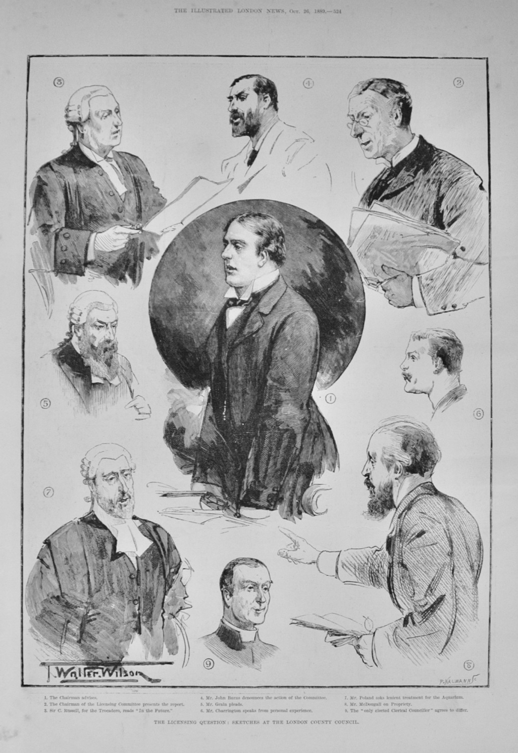 Sketches at the London County Council - 1889