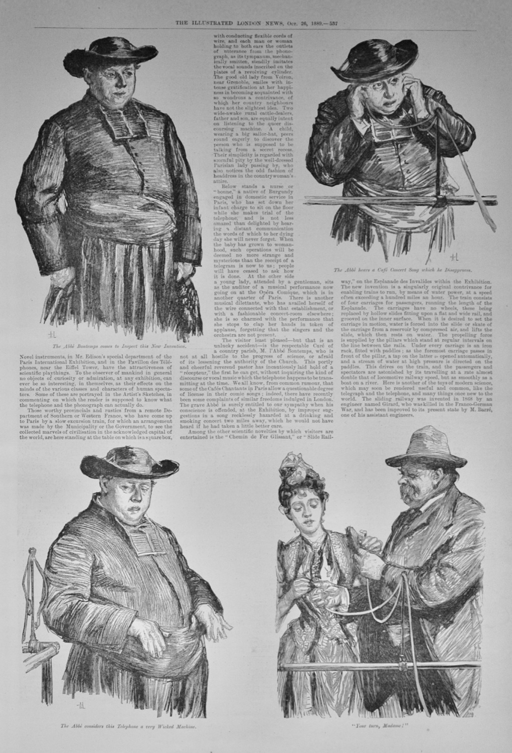 Mr Edison Telephone in Paris - 1889