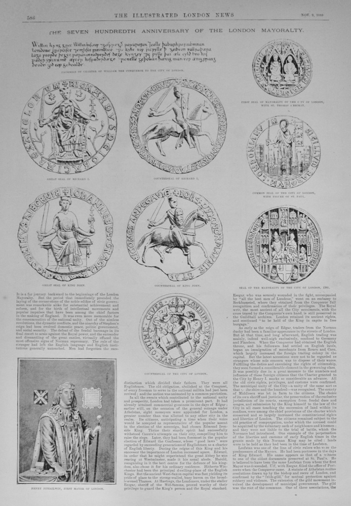 The Seventh Hundredth Anniversary of the London Mayoralty - 1889