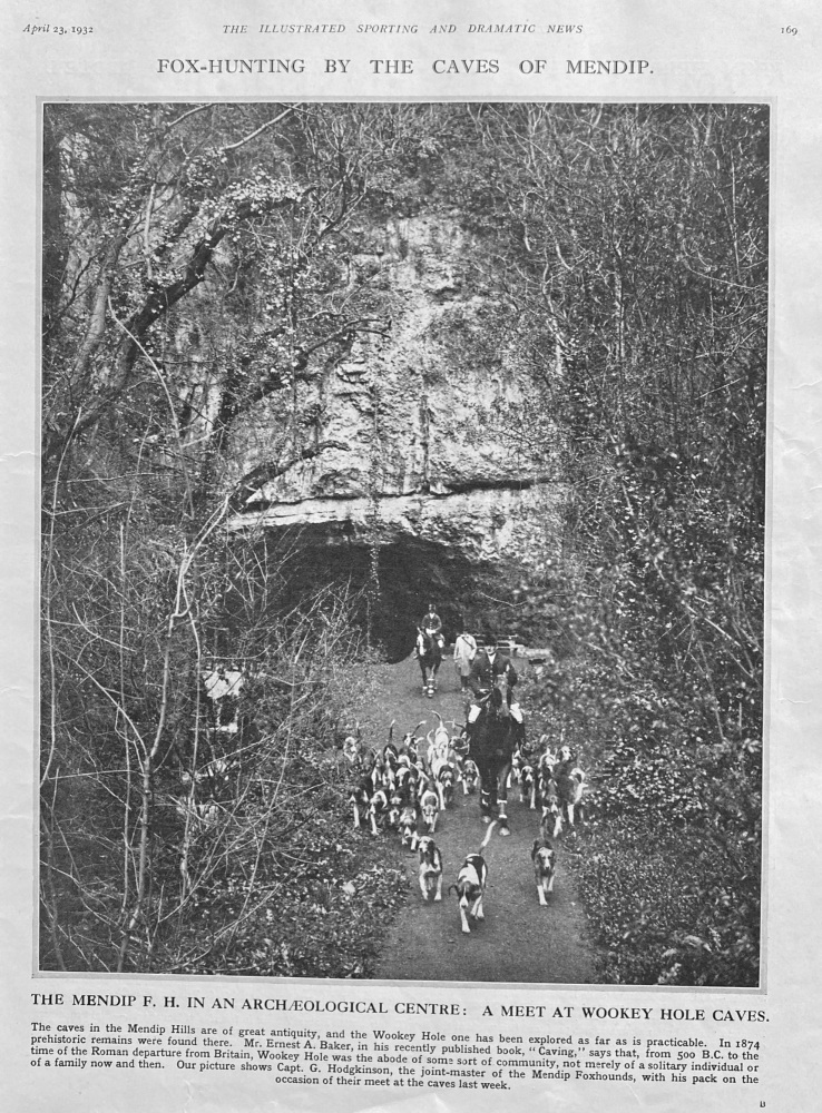 Fox-Hunting by the Caves of Mendip.  1932.