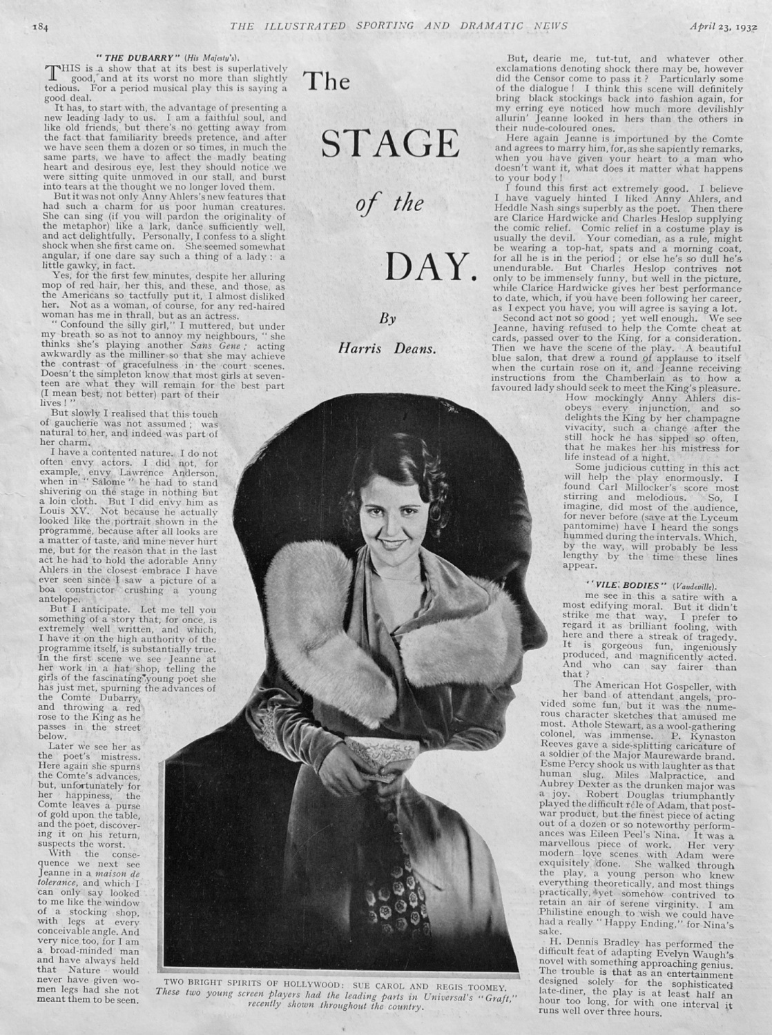 The Stage of the Day.  April 23rd, 1932.
