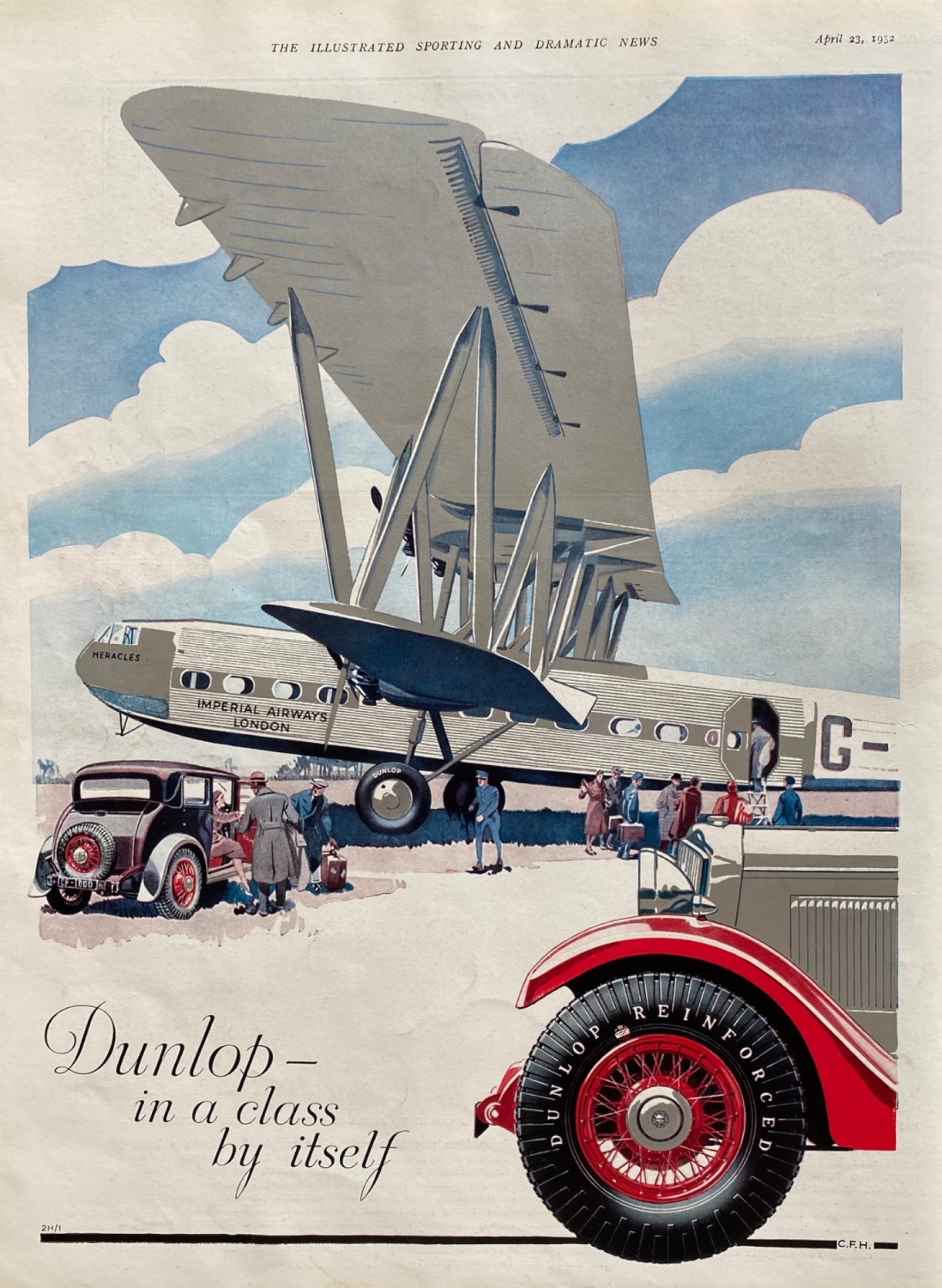 Dunlop Tyres.  1932.