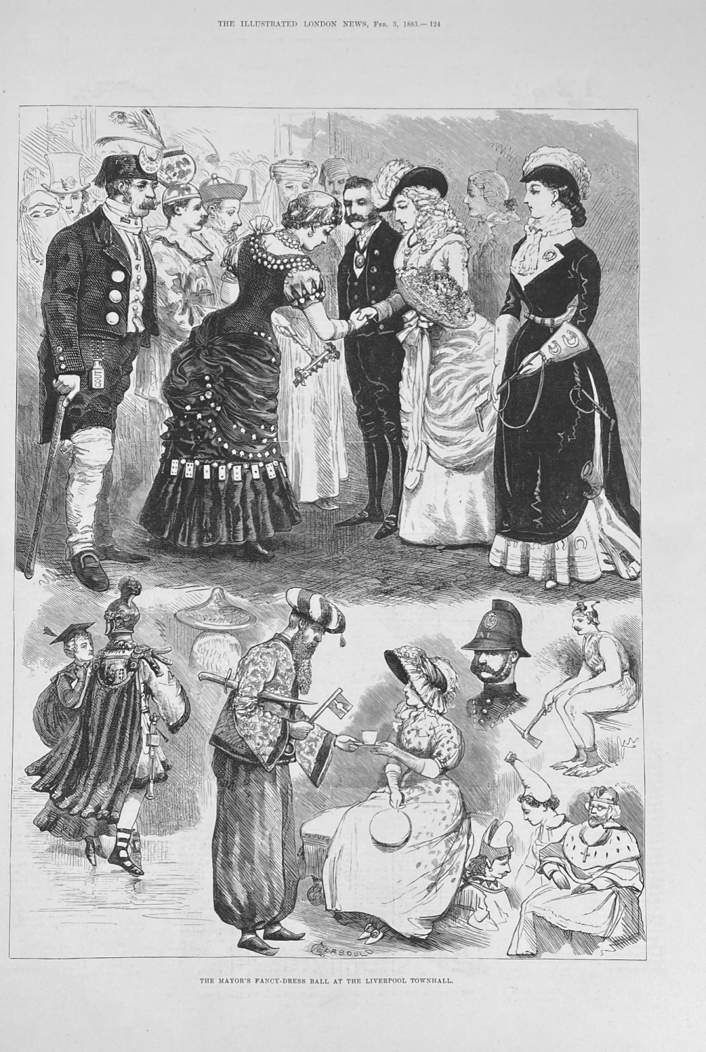The Mayor's Fancy Dress Ball at Liverpool Town Hall - 1883