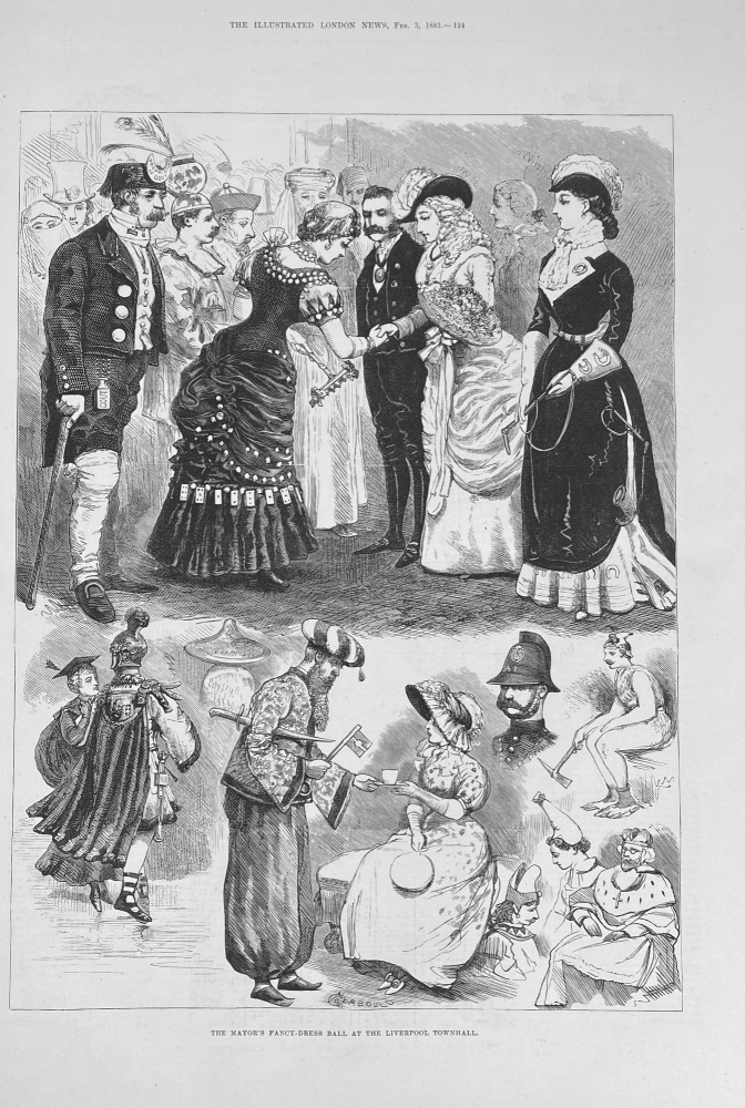 The Mayor's Fancy Dress Ball at Liverpool Town Hall - 1883